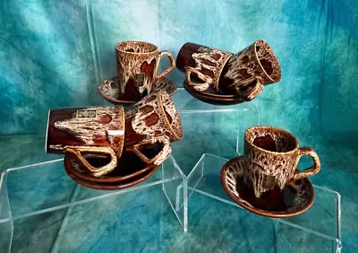 Buy Foster South West Pottery - Six Cups And Saucers • 22£