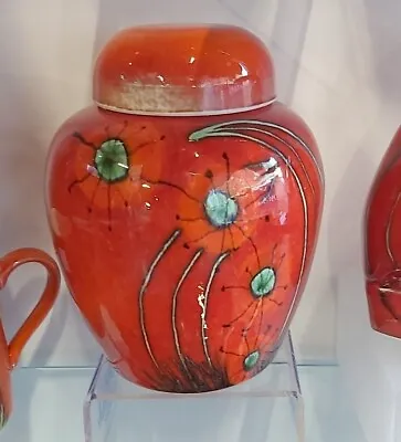 Buy STUDIO POOLE POTTERY- HAND PAINTED   MEADOW   6 Inch Ginger Jar Hand Thrown • 69.99£