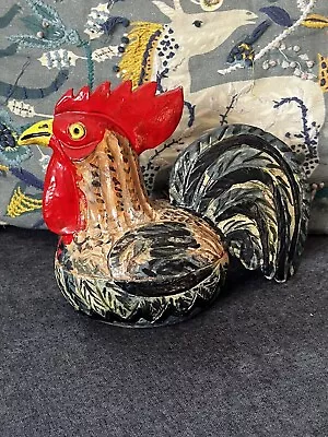 Buy Vintage Studio Pottery Handbuilt Rooster Chicken Lidded Pot Rare Signed  • 29.99£