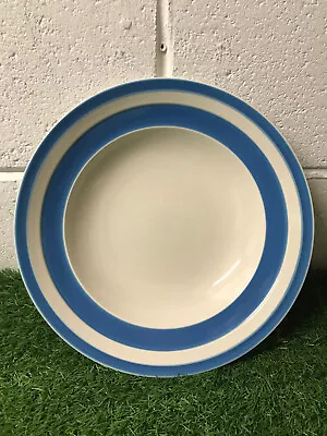 Buy Marks And Spencer Blue White Truro Stripe 11 Inches Cereal Soup Pudding Bowl • 12.50£