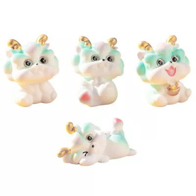 Buy  4 Pcs Lucky Animal Statue Micro Landscape Ornament Chinese Style • 6.19£