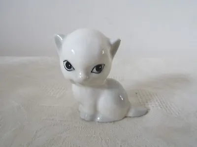 Buy Szeiler Studio Pottery White Grey Cat Figurine 6cm Tall • 7.99£