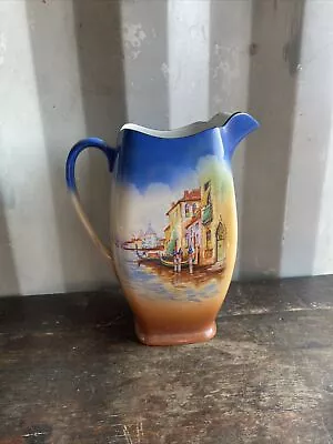 Buy Large Colourful Rubian Art Pottery Jug Vase Venice Blue Jug • 35£