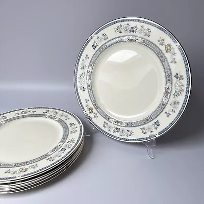 Buy Minton Penrose Fine Bone China Floral Dinner Plates Vintage Set Of 5 Made In UK • 19.99£