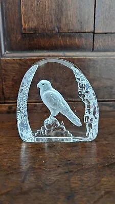 Buy Wedgewood Crystal Glass Paperweight Hawk / Peregrine Falcon • 2£