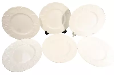Buy Wedgwood Countryware White Bone China 27 Cm Dinner Plate X6, Cabbage Leaf Design • 52£