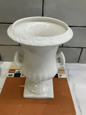 Buy Shorter & Son Stoke On Trent White Ceramic Urn Vase 18.5cm Tall 12cm Wide • 8£