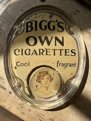 Buy Biggs Own Cigarettes Glass Shop Change Tray 1930s • 175£