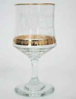 Buy Vintage Wine Glass The Royal Wedding 1981 Charles And Diana Commemorative Gilt  • 13.99£
