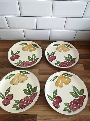 Buy 4x Staffordshire Vintage Tableware Fruits Pattern Dinner Plates  Z4 • 19.99£