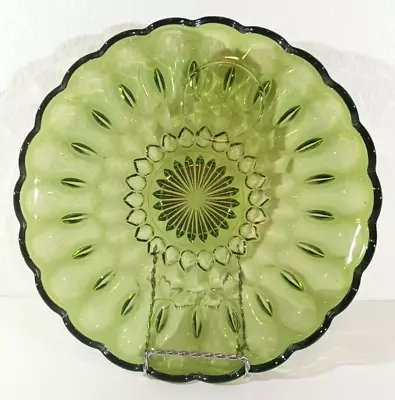 Buy Vintage ANCHOR HOCKING FAIRFIELD GREEN SNACK PLATE Depression Glass 10  • 7.77£