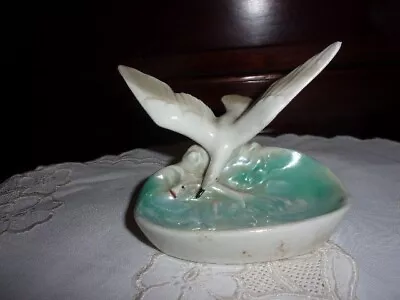Buy Foreign Trinket Dish Vintage Porcelain Pottery Seagull And Fish No 11137 (A/C7) • 9.99£