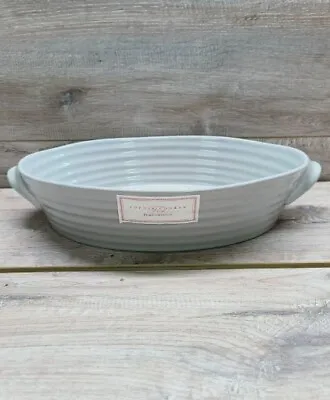 Buy Portmeirion Sophie Conran Pastel Grey Oval Roasting Dish 11x8x2.5  - T1704  NEW • 23.95£