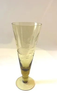 Buy Vintage Etched Champagne/Parfait Glass Harlequin Glass In Amber MORE AVAIL • 15.21£