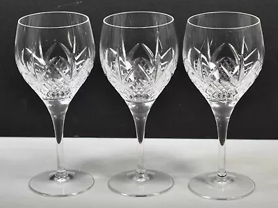 Buy Set Of Three Vintage Royal Doulton Georgian Pattern Cut Crystal Wine Glasses • 51.88£