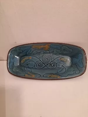 Buy Guernsey Pottery Fish Dish Blue Handpainted Small Plate Vintage Retro  • 15£