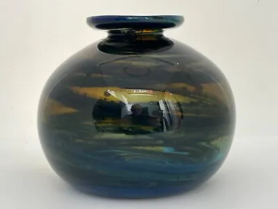 Buy Isle Of Wight Studio Glass Seaward Coach Bolt Michael Harris Signed Globe Vase • 250£