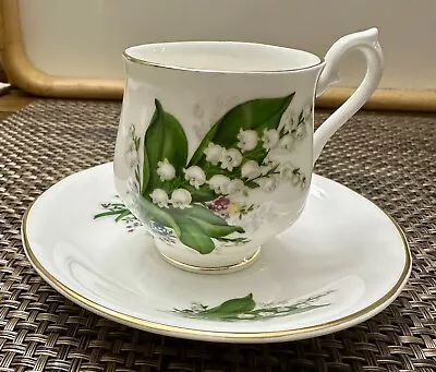Buy Vintage Sheltonian English Bone China Lilies Of The Valley Tea Cup And Saucer • 14.17£