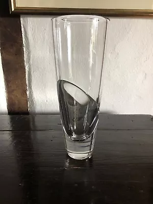 Buy Ingeborg Lundin Mid Century Art Glass Orrefors, Sweden Clear Optical Vase • 75£