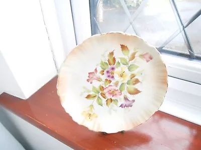 Buy Carlton Ware Scalloped Edge Decorative Plate 8.5 In Across Pastel Flowers • 3£