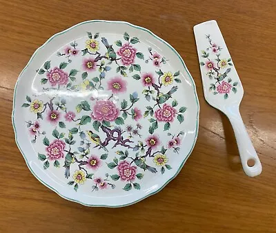 Buy Old Foley  Chinese Rose  Cake Plate And Server • 5£