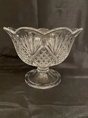 Buy Large Beautiful Crystal Pedestal Bowl Finest Vintage Cut Glass • 29.99£