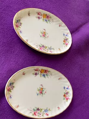 Buy 2 Minton Marlow Bone China Made In England Oval  Dishes 8.5  Perfect • 20£