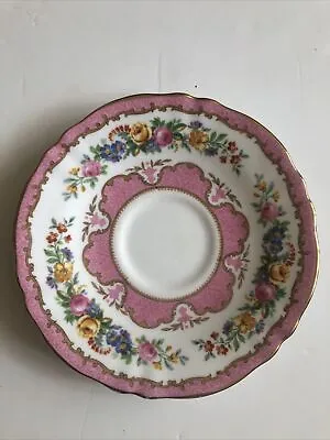 Buy Vintage Crown Staffordshire Tunis Pink Saucer 3 Avail • 4.50£