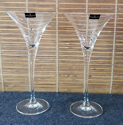Buy Dartington Crystal Glitz Martini Glass Crystallized Swarovski Elements Set Of 2 • 61.64£