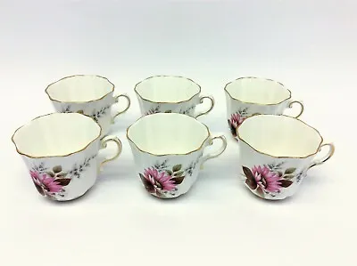 Buy Set Of 6 Vintage Used Royal Grafton Fine Bone China Made In England Teacup Cups • 53.30£