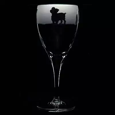 Buy Yorkie Dog Crystal Wine Glass - Hand Etched/Engraved Gift • 17.99£