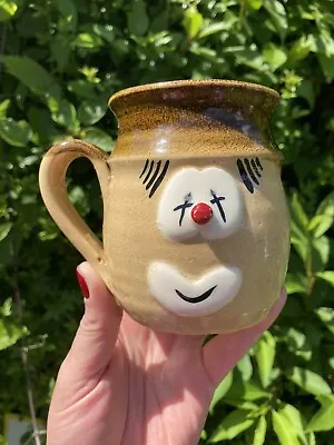 Buy Vintage Studio Pottery Clown ‘ugly Mug’ Style Mug 1970’s • 3£