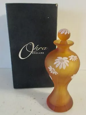 Buy Okra Glass Perfume Bottle  ~ Day's Eye ~ White Daisies Over Frosted Amber ~ 6  • 64.99£