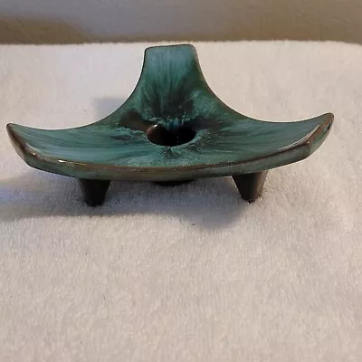 Buy Vtg Blue Mountain Pottery BMP Canada Candle Holder Green Drip Retro MCM • 8.50£