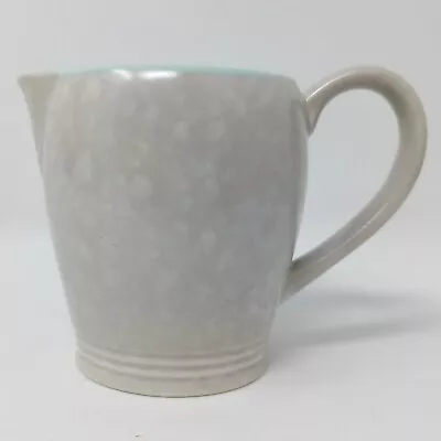 Buy Poole Pottery Twintone Ice Green And Seagull Ribbed Milk Jug Creamer Grey Mottle • 11£