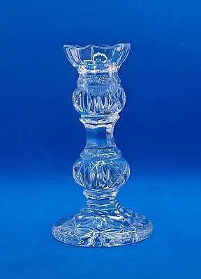 Buy Vintage Glass Candle Stick Holder Clear Traditional Design 15cm Tall • 6£