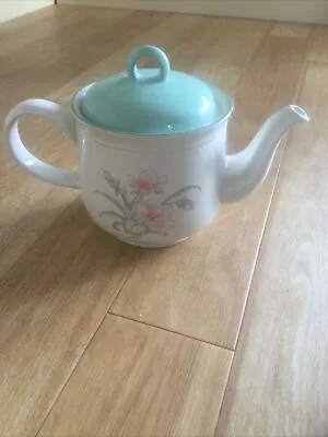 Buy Vintage Kiln Craft Teapot Pink Flower Design, Staffordshire • 1.50£