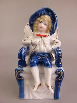 Buy Victorian Antique Staffordshire Figurine. Boy Seated In A Chair. Porcelain. 5  • 11.99£