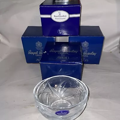 Buy Royal Doulton & Royal Brierley Crystal Vase And Lidded Jar / Some Boxed • 34.99£