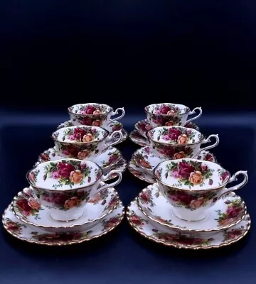 Buy Royal Albert 'Old Country Roses' Avon Shape Tea Trios-Set Of 6-Seconds • 219.90£