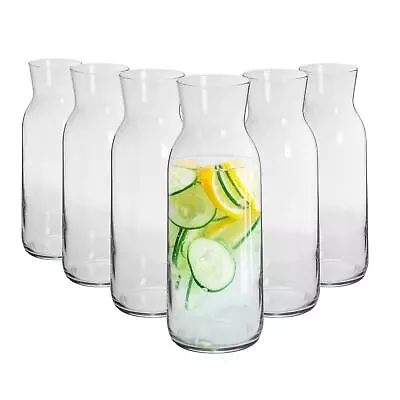 Buy 6x Brocca Glass Carafes Decanter Jugs For Water Wine Iced Tea 1.2 Litre Clear • 22£