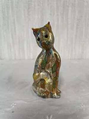 Buy Murano Glass Cat Figurine Venetian Object 4.3inch Made In Italy • 239.75£
