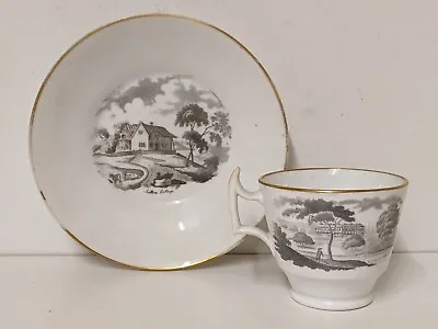 Buy New Hall Or Spode ? London Shape Bat-Printed Coffee Cup & Saucer • 10£