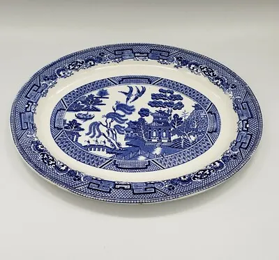 Buy Vintage Willow Woods Ware England Oval Platter 12  • 12.07£