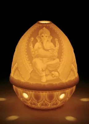 Buy Lladro Porcelain Lithophane Votive Light Lord Ganesha Was  £80 Now £72.00 • 72£
