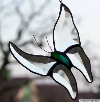 Buy Leaded Glass Suncatcher Window Picture Faceted Butterfly IN • 25.88£