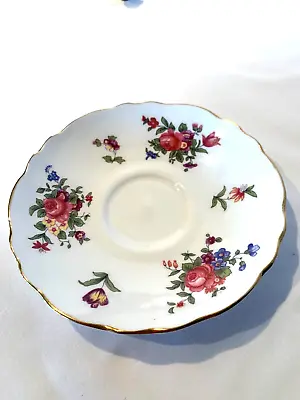 Buy Crown Staffordshire Fine Bone China Saucer Floral Pattern • 3£
