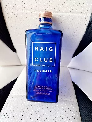 Buy Haig Club Empty Single Scotch Whisky Blue Glass Bottle 70cl Upcycling Decoration • 1.50£