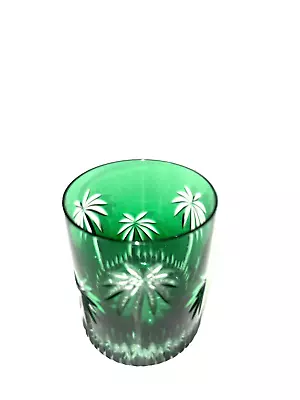Buy Hand Cut To Clear Whiskey Glasses Crystal Glass Tumbler Green • 46.27£