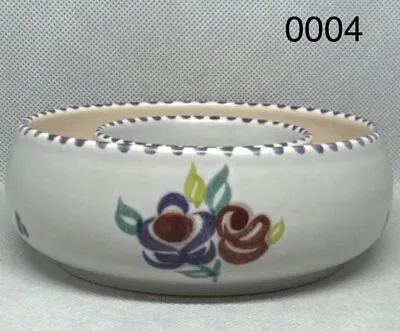 Buy Poole Pottery Rare Grey Ring Posy Vase, Traditional Ware 1950s Sprig Pattern • 24£